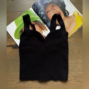 Abercrombie & Fitch Ottoman Knit Tank Top In Black Size M